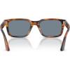 imagePersol PO3272S Rectangular Sunglasses Striped Black and BrownLight Blue 53 mm
