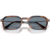 imagePersol Womens Po3381s SunglassesStriped Black and BrownLight Blue