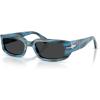 imagePersol Womens Po3385s Mel SunglassesStriped Blue and GreyPolarized Black