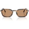 Striped Black and Greige /Brown