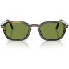 Striped Black and Olive/Green