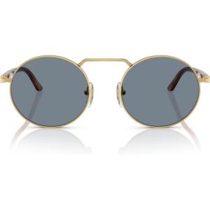 imagePersol Po1019s Rectangular SunglassesGoldLight Blue