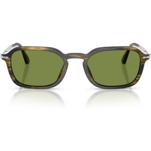 imagePersol Womens Po3381s SunglassesStriped Black and OliveGreen
