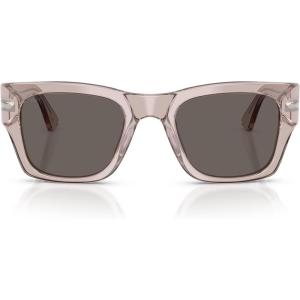 imagePersol Womens Po3384s SunglassesTransparent Brown GreyDark Grey