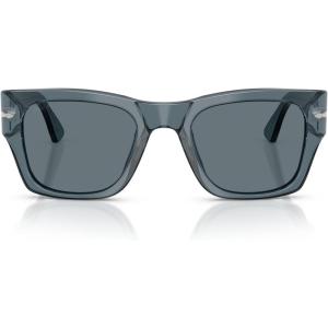 imagePersol Womens Po3384s SunglassesTransparent OceanDark Blue Polarized