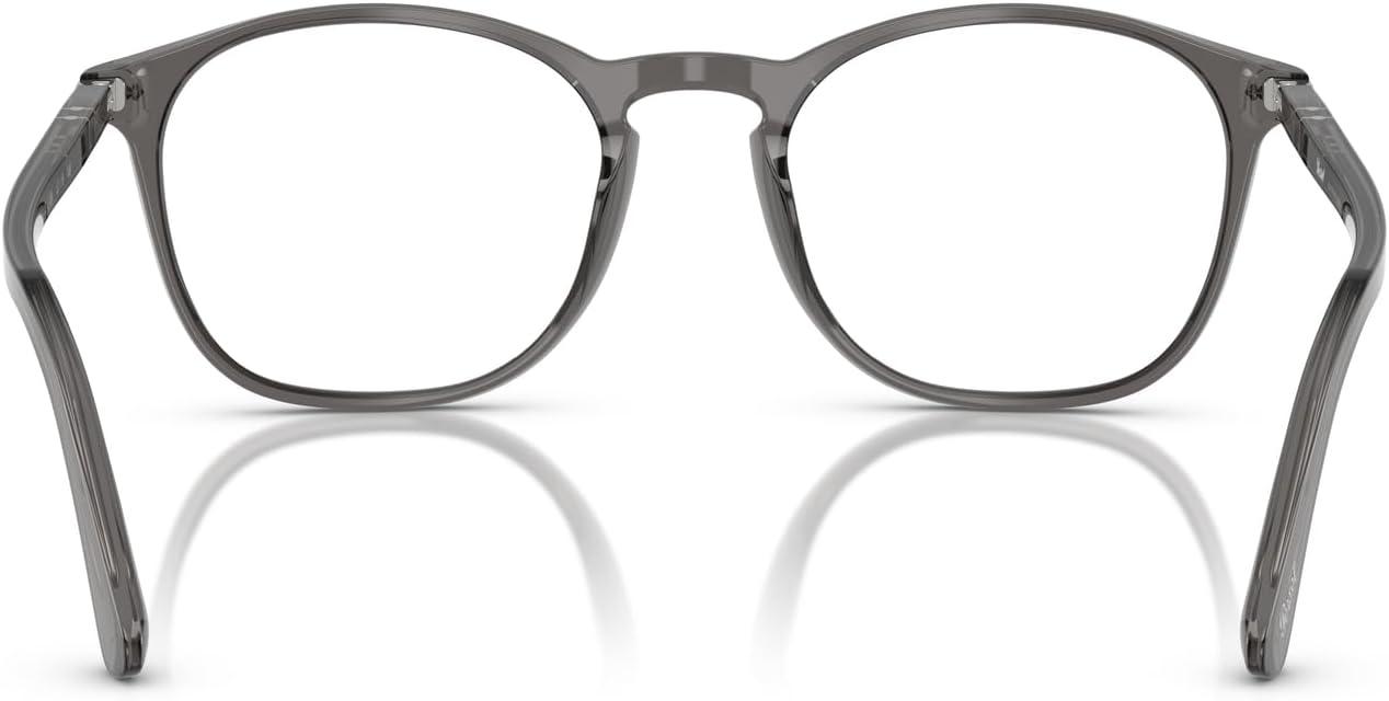 imagePersol Womens Po3007vm Square Prescription Eyewear FramesTransparent GreyDemo Lens