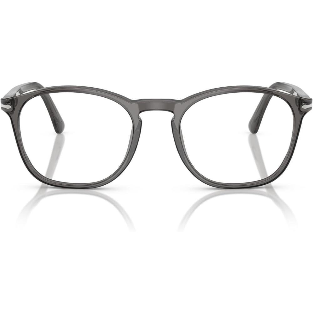 imagePersol Womens Po3007vm Square Prescription Eyewear FramesTransparent GreyDemo Lens