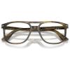 imagePersol Mens Po3329v Greta Aviator Prescription Eyewear FramesStriped Black and OliveDemo Lens