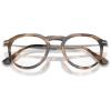 imagePersol Po3387v Pier Square Prescription Eyewear FramesStriped Black and Greige Demo Lens