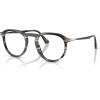 imagePersol Po3387v Pier Square Prescription Eyewear FramesStriped Black and GreyDemo Lens
