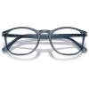 imagePersol Womens Po3007vm Square Prescription Eyewear FramesTransparent Denim BlueDemo Lens