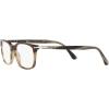 imagePersol Womens Po3189v Rectangular Prescription Eyewear FramesStriped BrownGreyBeigeDemo Lens