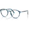 imagePersol Womens Po3218v Round Prescription Eyewear FramesStriped Blue and GreyDemo Lens