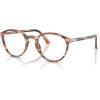 imagePersol Womens Po3218v Round Prescription Eyewear FramesStriped Red and GreenDemo Lens