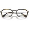 imagePersol Womens Po3381v Square Prescription Eyewear FramesStriped Black and OliveDemo Lens