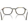 imagePersol Womens Po3381v Square Prescription Eyewear FramesStriped Black and OliveDemo Lens