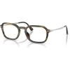 imagePersol Womens Po3381v Square Prescription Eyewear FramesStriped Black and OliveDemo Lens