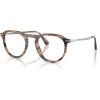 imagePersol Womens Po3387v Pier Square Prescription Eyewear FramesStriped Black and Greige Demo Lens