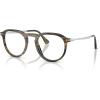 imagePersol Womens Po3387v Pier Square Prescription Eyewear FramesStriped Black and OliveDemo Lens