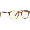 imagePersol womens Po3092v Round Prescription Eyewear FramesStriped BrownDemo Lens