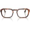 imagePersol PO3390V Square Prescription Eyewear Frames Tortoise Brown and PearlDemo Lens 54 mm