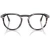 imagePersol Po3387v Pier Square Prescription Eyewear FramesStriped Black and GreyDemo Lens