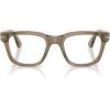 imagePersol Po3389v Cecil Square Prescription Eyewear FramesTransparent Brown HeartDemo Lens