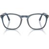 imagePersol Womens Po3007vm Square Prescription Eyewear FramesTransparent Denim BlueDemo Lens