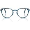 imagePersol Womens Po3218v Round Prescription Eyewear FramesStriped Blue and GreyDemo Lens