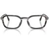 imagePersol Womens Po3381v Square Prescription Eyewear FramesStriped Black and GreyDemo Lens