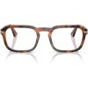 imagePersol Womens Po3390v Square Prescription Eyewear FramesTortoise Brown and PearlDemo Lens