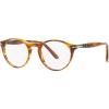 imagePersol womens Po3092v Round Prescription Eyewear FramesStriped BrownDemo Lens