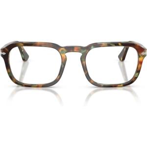 imagePersol PO3390V Square Prescription Eyewear Frames Tortoise Brown and PearlDemo Lens 52 mm