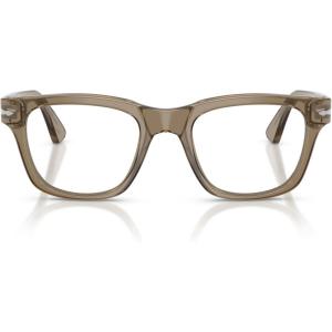 imagePersol Po3389v Cecil Square Prescription Eyewear FramesTransparent Brown HeartDemo Lens