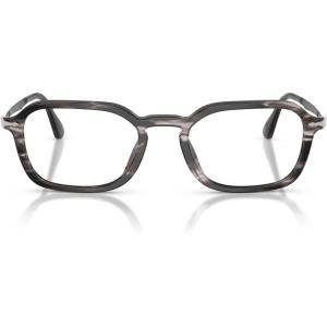 imagePersol Womens Po3381v Square Prescription Eyewear FramesStriped Black and GreyDemo Lens