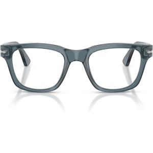 imagePersol Womens Po3389v Cecil Square Prescription Eyewear FramesTransparent OceanDemo Lens