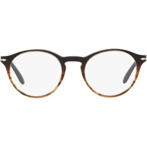 imagePersol womens Po3092v Round Prescription Eyewear FramesGradient BlackStriped BrownDemo