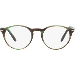 imagePersol womens Po3092v Round Prescription Eyewear FramesStriped GreenDemo Lens