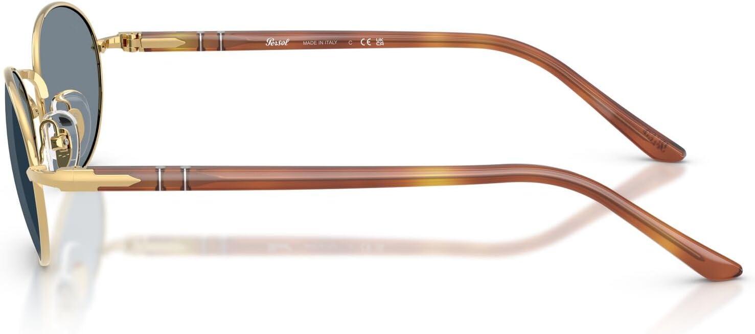 imagePersol PO1018S Ida Oval Sunglasses GoldLight Blue 55 mm