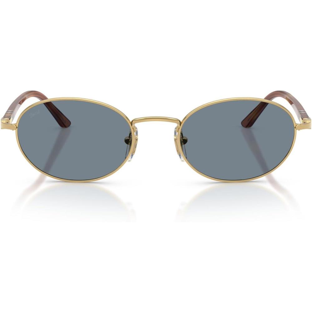imagePersol PO1018S Ida Oval Sunglasses GoldLight Blue 55 mm