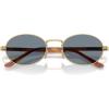 imagePersol PO1018S Ida Oval Sunglasses GoldLight Blue 55 mm