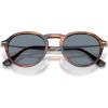 imagePersol Womens Po3383s SunglassesStriped Black and BrownLight Blue