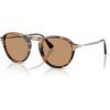imagePersol Womens Po3383s SunglassesStriped Black and Greige Brown
