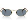 imagePersol PO1018S Ida Oval Sunglasses GoldLight Blue 55 mm