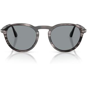 imagePersol Womens Po3383s SunglassesStriped Black and GreyBlue