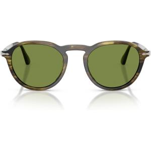 imagePersol Womens Po3383s SunglassesStriped Black and OliveGreen