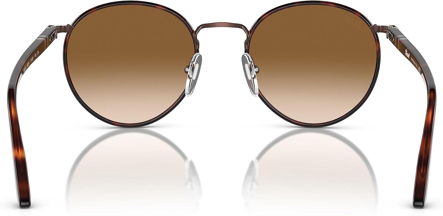imagePersol PO2422SJ Round SunglassesMatte BrownBrown Gradient
