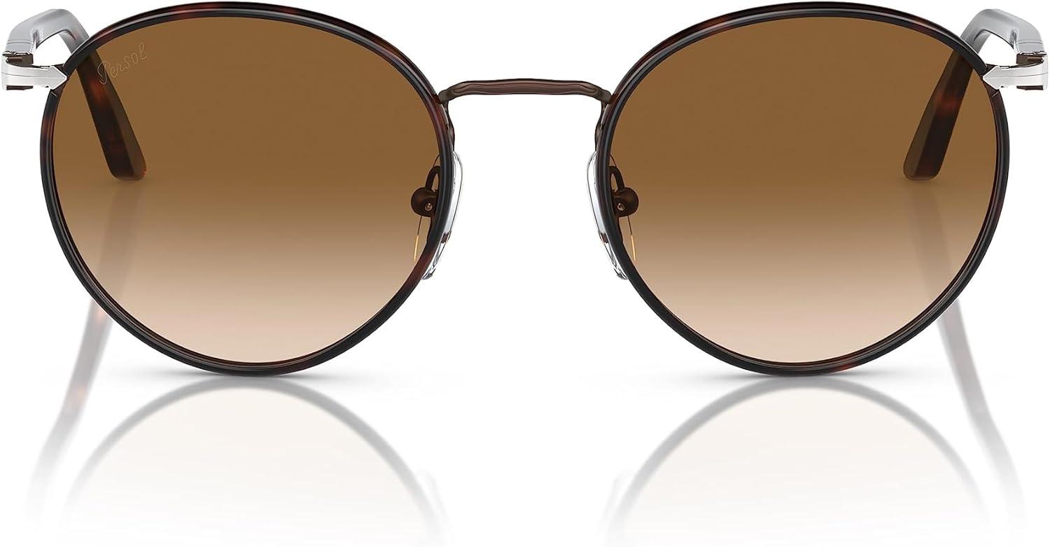 imagePersol PO2422SJ Round SunglassesMatte BrownBrown Gradient