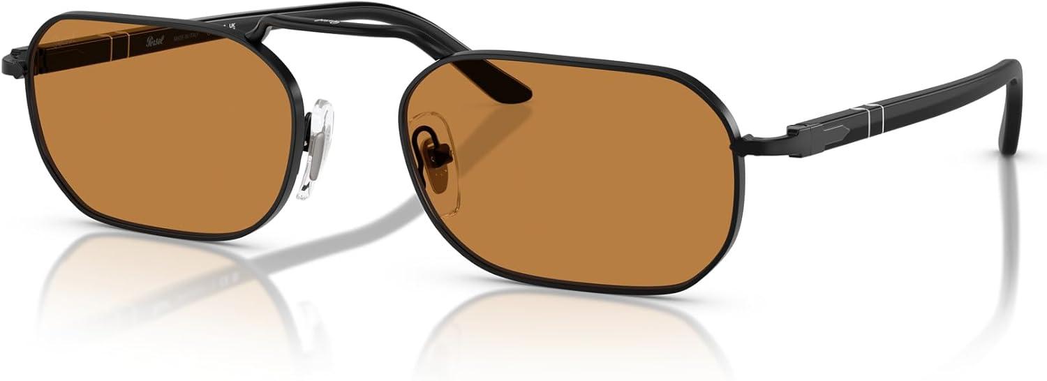 imagePersol Po1020s Rectangular SunglassesDemigloss BlackYellow Brown