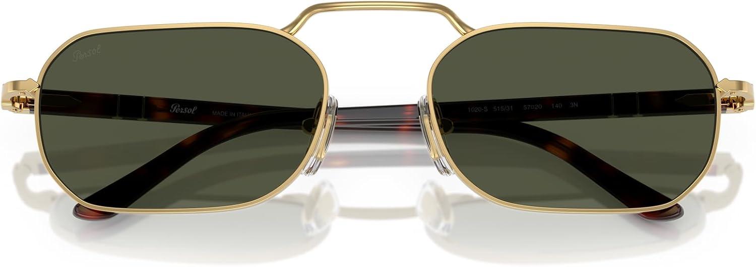imagePersol Po1020s Rectangular SunglassesGoldGreen
